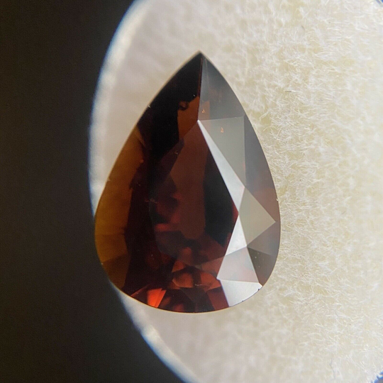 Fine 5.51Ct Deep Orange Tourmaline Pear Teardrop Cut Loose Gemstone 15x10.5mm