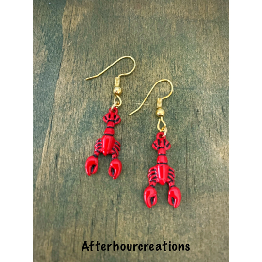 Lobster Earrings ~ Crawfish Earrings~ Marine Life & Coasters~