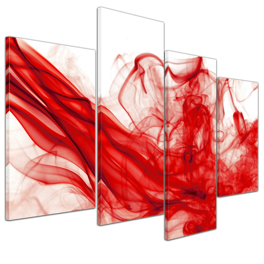 Smoke Abstract 4-Piece Graphic Art on Canvas Set