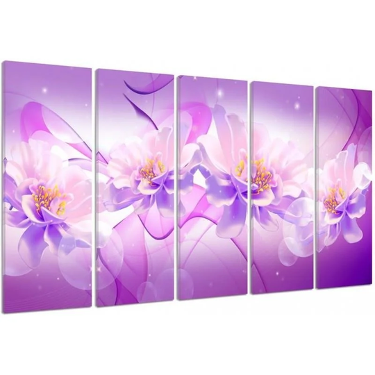 Flowers 2 - Graphics - 5 Piece Wrapped Canvas Graphic Art Print Set