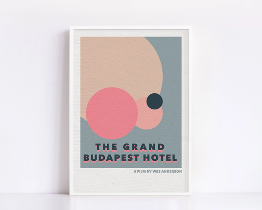 The Grand Budapest Hotel Minimalist Colour Palette Circles Print | A4 & A3 Alternative Movie Poster