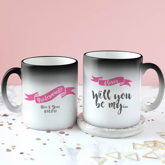 Personalised Bridesmaid Mug - Will You Be My Secret Message Gift