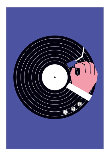 Vinyl Purple Graphic Art