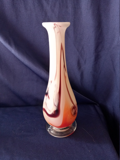 Vintage Vase, Glass Opaline Glass, Retro Mid Century Decor, Gift