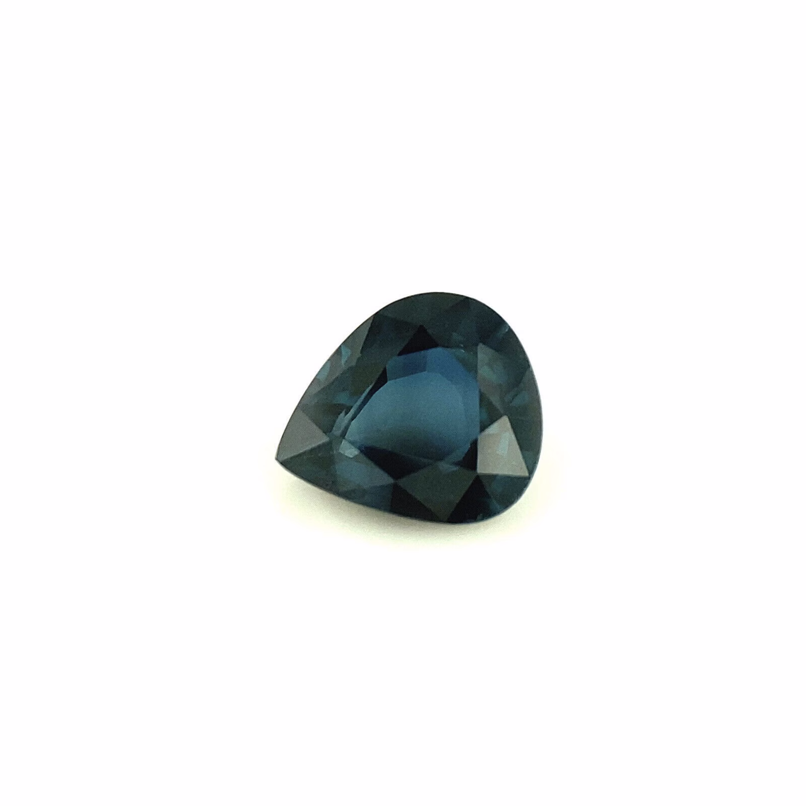 Fine Deep Blue Sapphire 1.02Ct Pear Teardrop Cut Rare Loose Gemstone 7x6mm