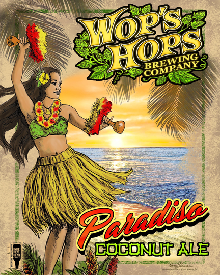 Wop's Hops Brewing Company, Paradiso, Fine Art Print