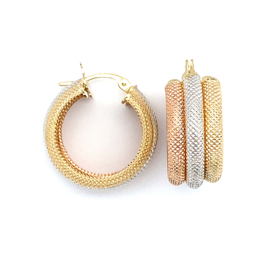 9Ct Gold Hoop Earrings - Creole 375 Hallmarked