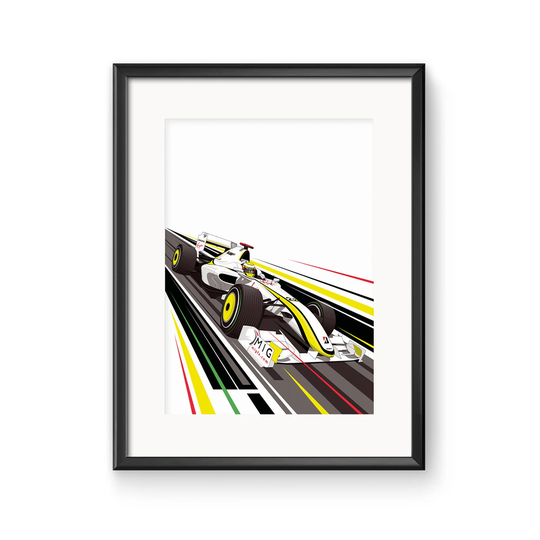 F1 Brawn Gp - Champion Series Formula 1 Poster Jenson Button Print