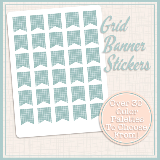 Unfoiled Banner Stickers | Grid Banners | Classic Size 30 Total