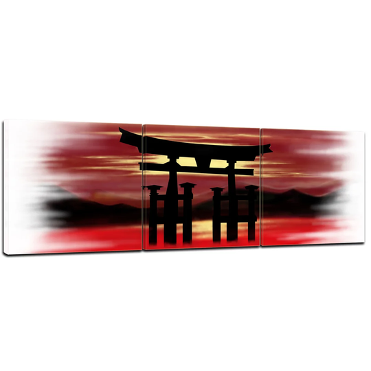 Zen Landscape 3 Piece Graphic Art on Canvas Set