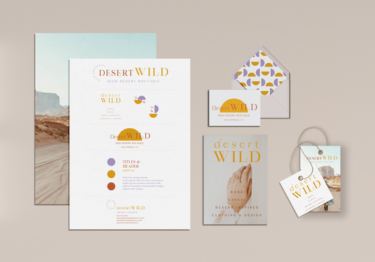 Semi-Custom Branding Suite, Kit, Premade Logo, Logo Design, Small Business Modern Palm Desert