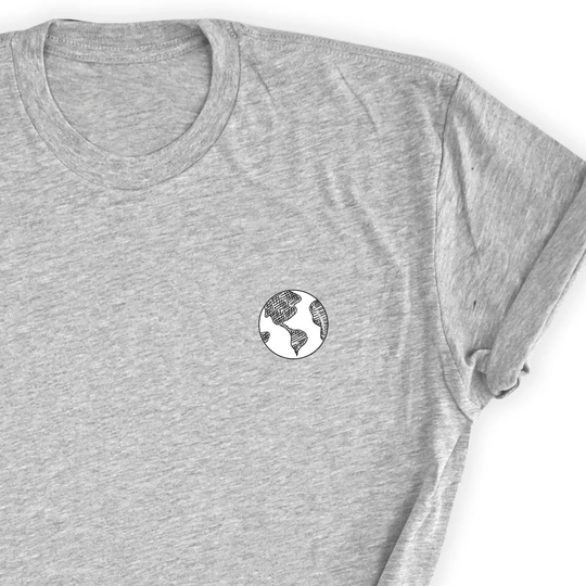 Earth Simple Shirt, Cute Lover Tee, Planet Lover, T-Shirt, Draw Icon Design Unisex Shirt