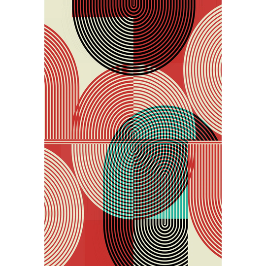 Graphic Colourful Shapes III by Sisa Jasper - Wrapped Canvas Graphic Art