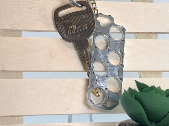 Machined 8V 12V 16V Head Gasket Keychain, Unique Gifts For Car Enthusiasts, Gift Him, Keys ID Tag