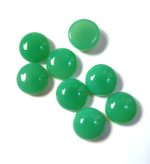 Chrysoprase, Chrysoprase Chalcedony Stone, Round Gemstone 3Mm To 35 Mm All Size Calibrated Cabochon, Flat Back Loose Cabochon Stone