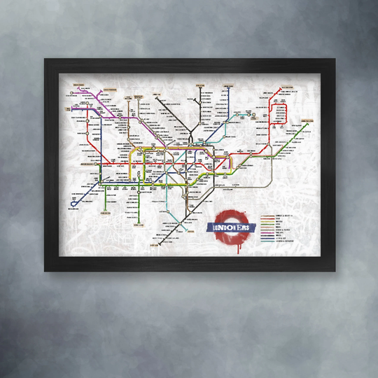 Famous Londoners - Tube Style Poster Print