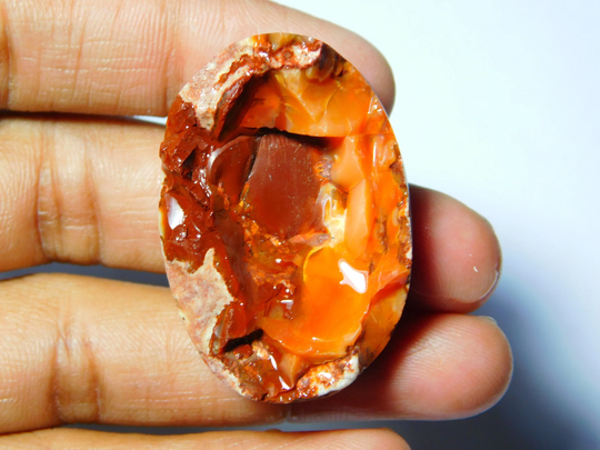 Natural Mexican Opal Druzy Gemstone Gorgeous Cabochon Excellent Quality Loose Stone 66Cts.(38x26mm