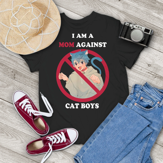 I Am A Mom Against Cat Boys Anime Japanese Vintage T-Shirt, Funny Shirt, Mothers Day Gift, Gift Tee For You & Family