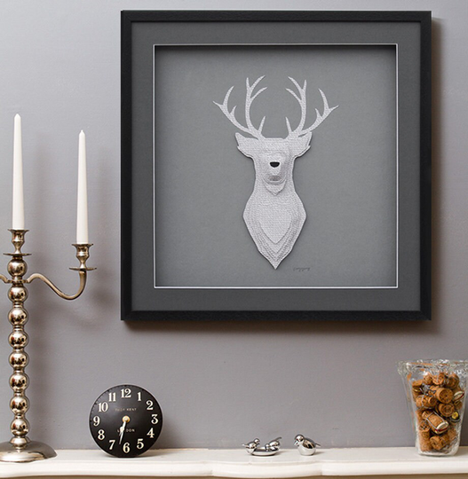 Stag Artwork, Gift For The Home, 3D Artwork Stag