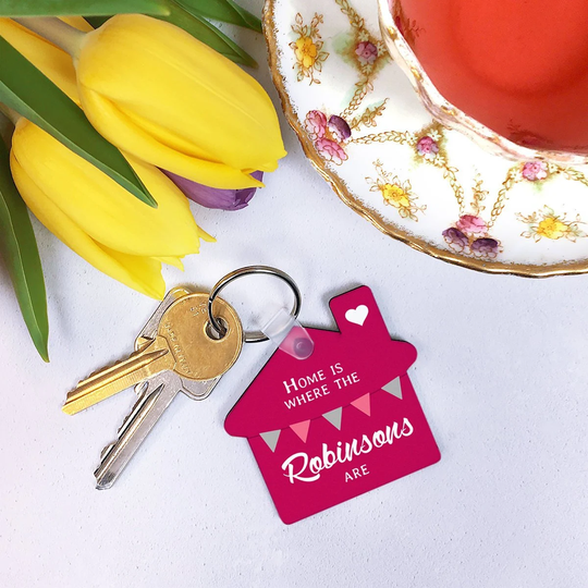 New Home Keyring - Family Personalised Name First Christmas Gift