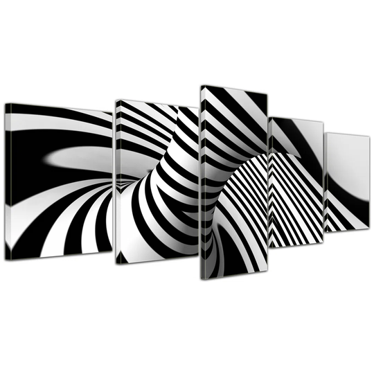 Spiral Background 5-Piece Graphic Art on Canvas Set