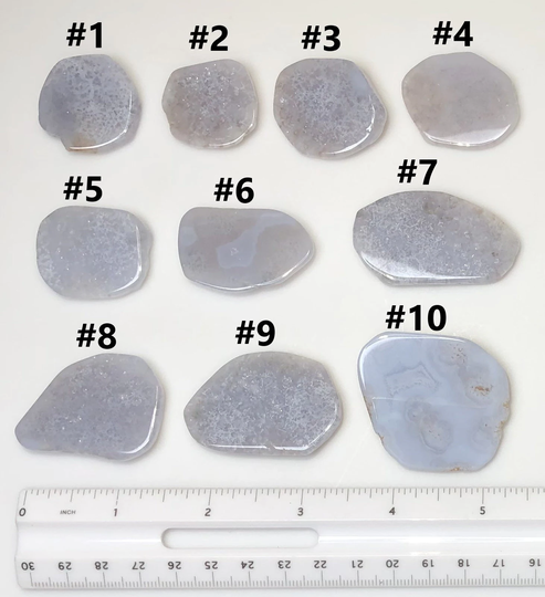 Blue Lace Agate | Tumbled Slices