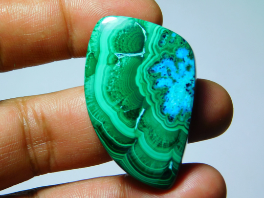 Rare Collection Of Very & Gorgeous Azurite Malachite High Quality Cabochon, Natural Loose Gemstone 107Cts.(46x28mm