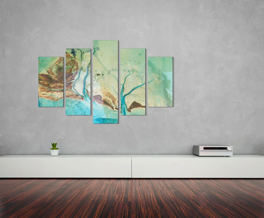 Abstract 543 - 5 Piece Wrapped Canvas Graphic Art Print Set on Canvas