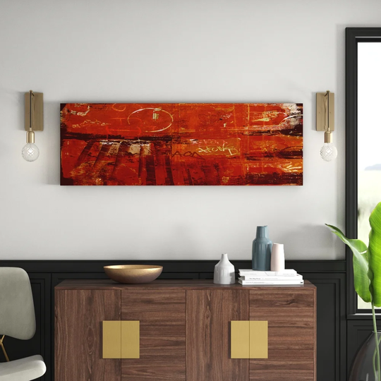 Enigma Panorama Abstract 821 Graphic Art Print on Canvas