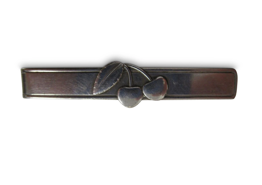 Georg Jensen - A Sterling Silver Cherry Heering Promotional Tie Clip, Made For The Danish Liqueur Factory, Their 150Th Anniversary 1968