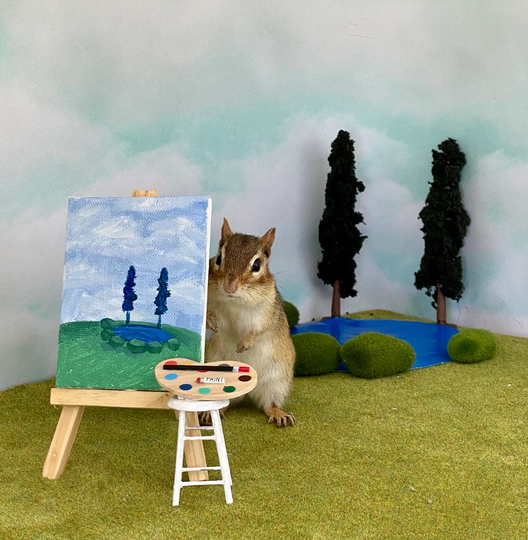 Chipmunk Painter Notecard