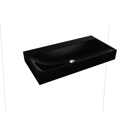 Black Metal Reactangle Wall Hung Basin Bathroom Sink