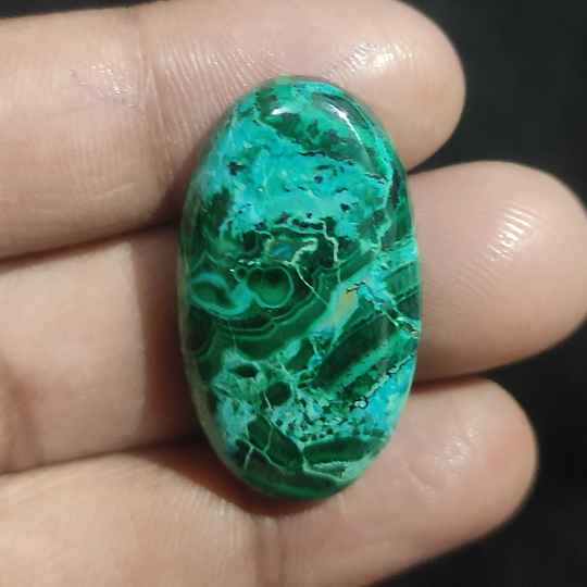 33x19mm Azurite Malachite Cabochon 41 Ct Loose Gemstone Top Quality Designer Aaa For Jewelry Making Hand Polish Cabs