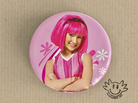 stephanie Lazytown Pinback Button - 1.5
