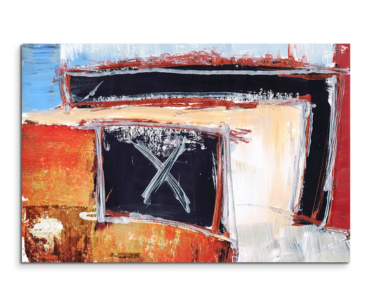 Enigma Abstract 606 Graphic Art Print on Canvas