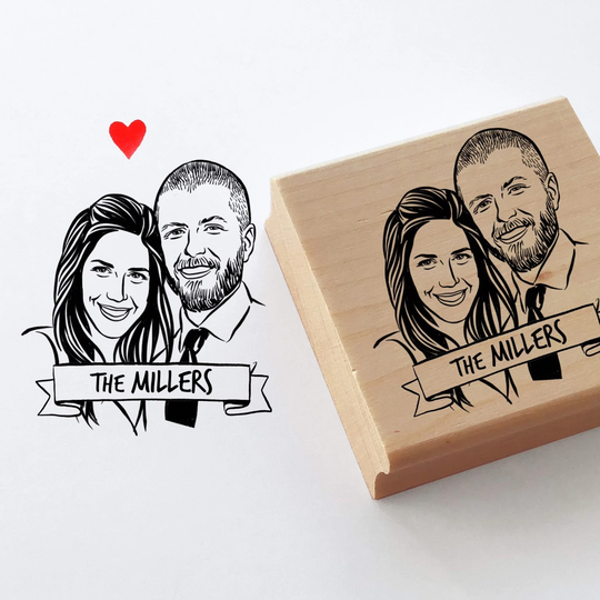 Personalized Gift Custom Portrait Stamp For Perfect Wedding Personalize