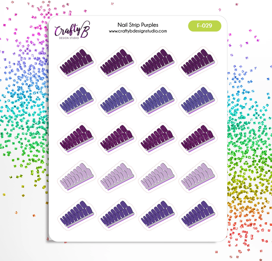 Nail Strip New Mani Purples | Color Street Sticker Deco Decorative Stickers Reminders Functional Planner Plan