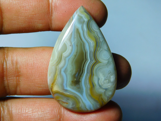 Aaa+ Crazy Lace Agate Cabochons, Natural Loose Gemstone, Well Polished Loose Stone 59Cts.(43x28mm