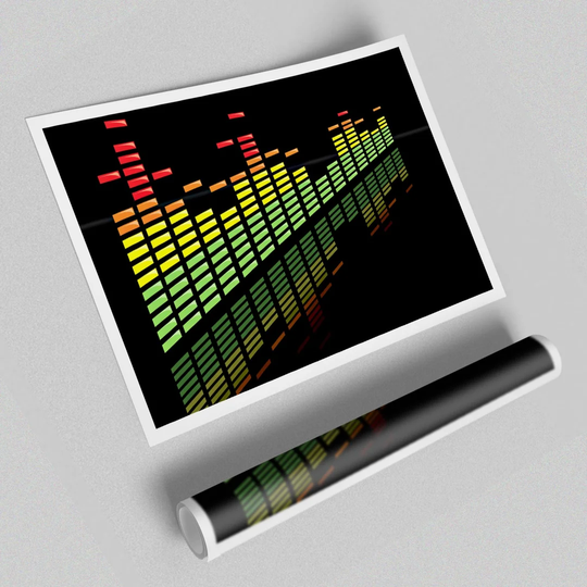 Graphic Equalizer Rainbow Club - Unframed Graphic Art Print on Paper