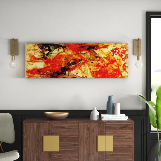 Panorama Abstract 289 Graphic Art Print on Canvas