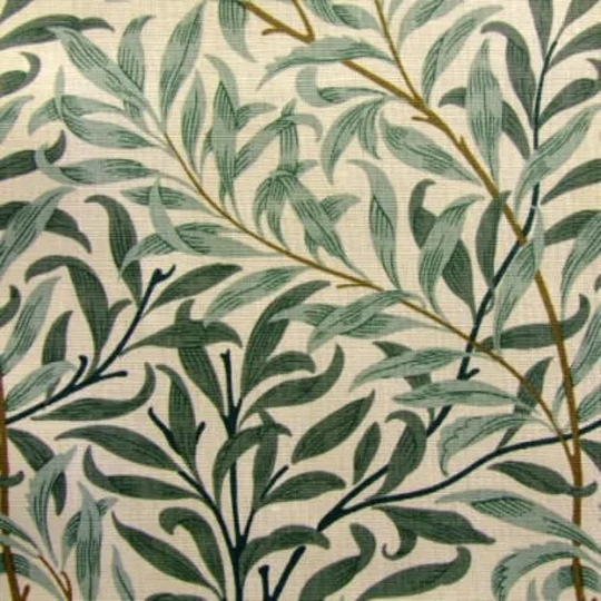 William Morris Willow Bough Green Custom Curtains & Botanical Roman Blinds