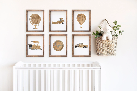 Travel Nursery Decor - Vintage Theme Airplane Explorer