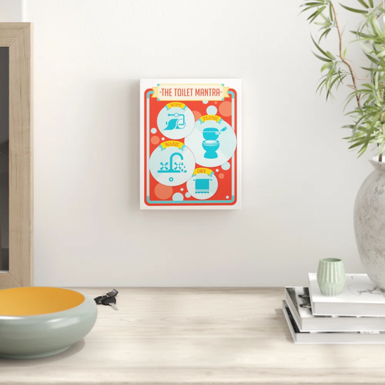 The Toilet Mantra 1 by Patricia Pino - Wrapped Canvas Graphic Art Print