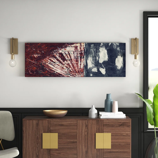 Enigma Panorama Abstract 858 Graphic Art Print on Canvas