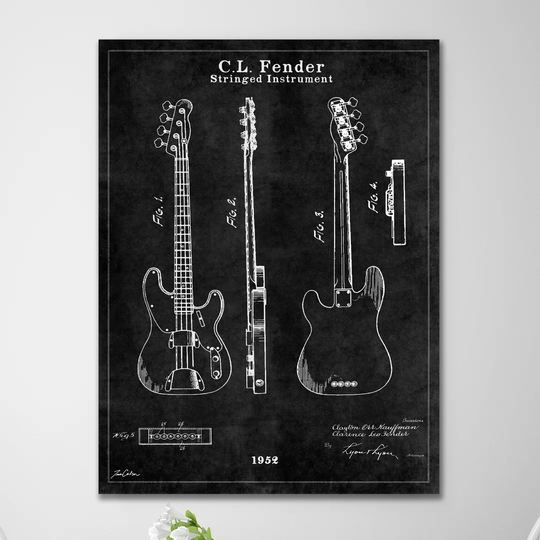 C.L. Fender by Tina Carlson - Wrapped Canvas Graphic Art Print
