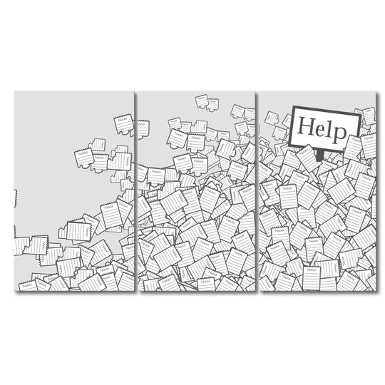 Notice 3 Piece Graphic Art on Canvas Set