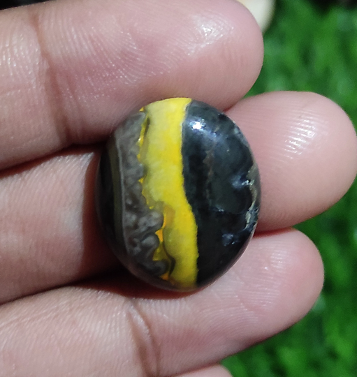 Bumble Bee, 24x19.5 Mm Bee Cabochone, 21 Ct Oval Shape Bee Jasper, Free Fome, Designer Bee, Bumble Smooth Gemstone