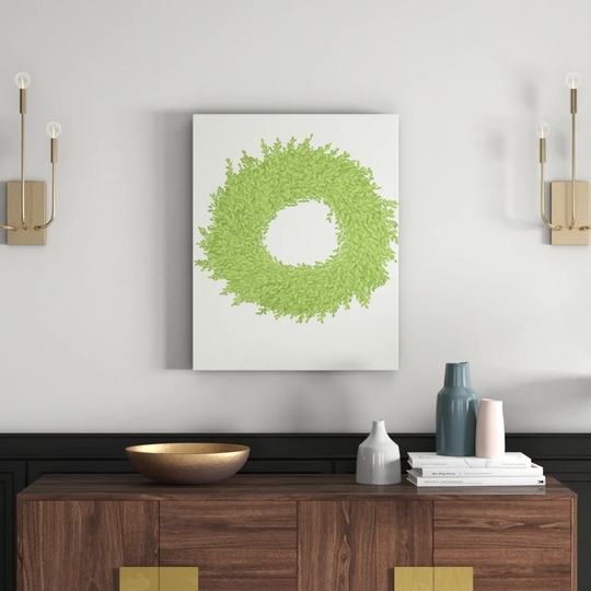 Wreath by Jorey Hurley - Wrapped Canvas Graphic Art Print