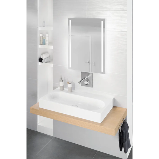 Centro Bahama Beige Steel Enamel Rectangular Countertop Bathroom Sink