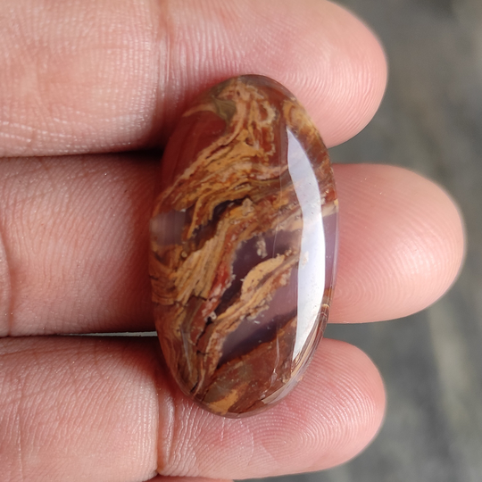 Jasper Cabochon, 34x18 Mm Oval Shape Gemstone, 30 Ct Loose Cab, Wire Wrapped Immaculate Jewelry Making Stone, Flat Back Cabs